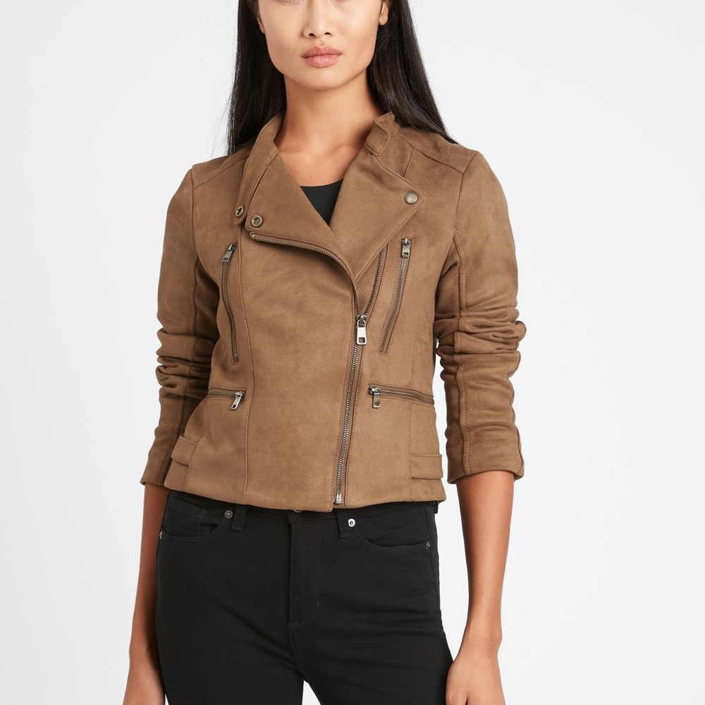 Banana republic brand new quilted biker jacket